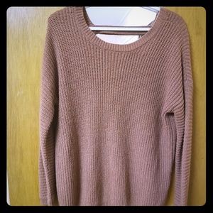 Forever 21 oversized open back sweater